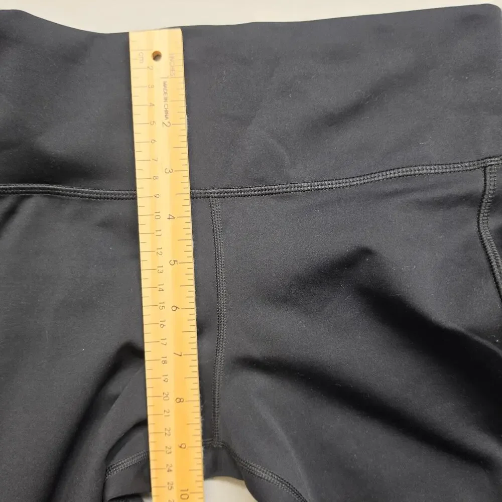Nike Dri-FIT Womens M Running Capri Leggings Black Perforated Pockets